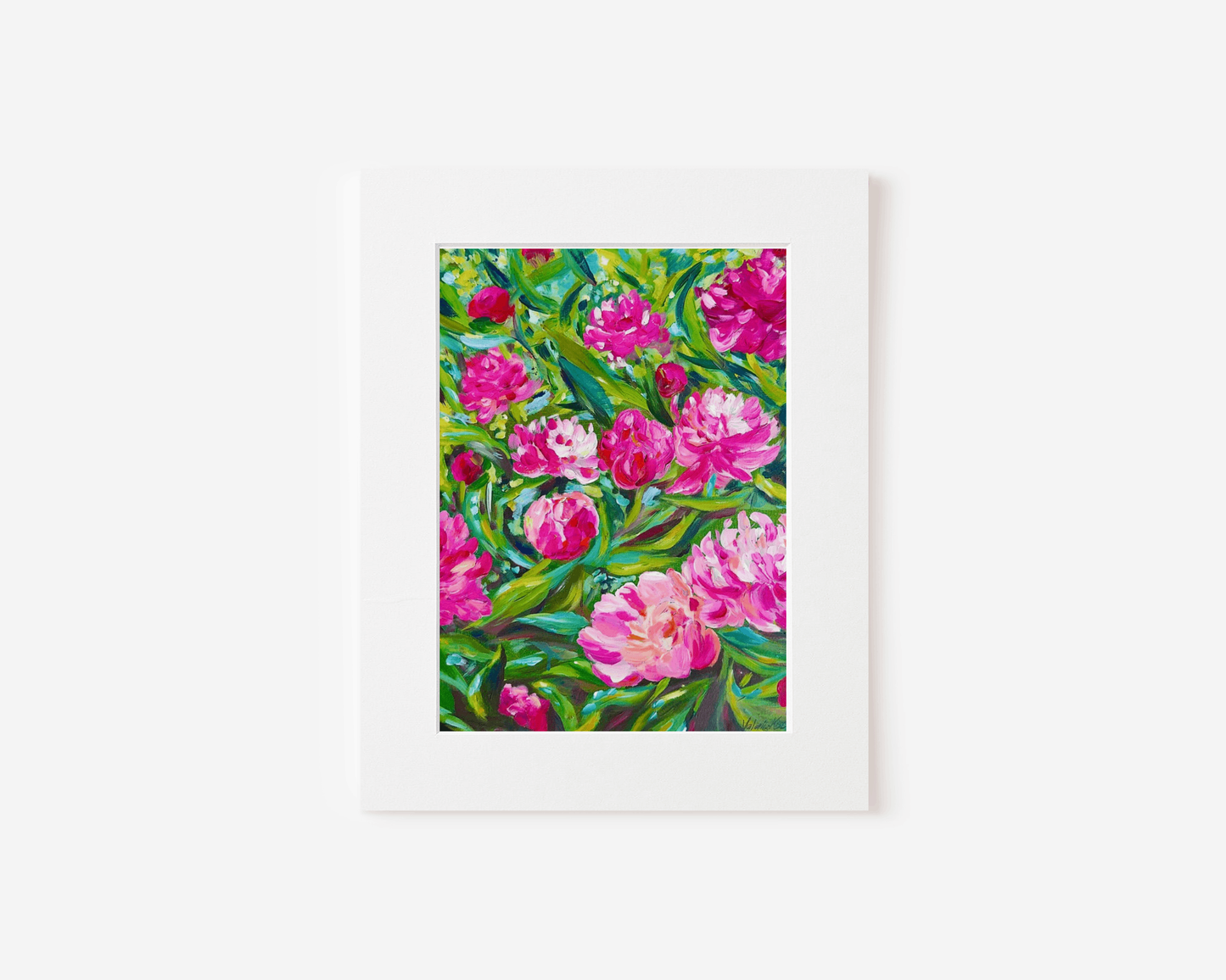 Matted Print: Wild Peonies