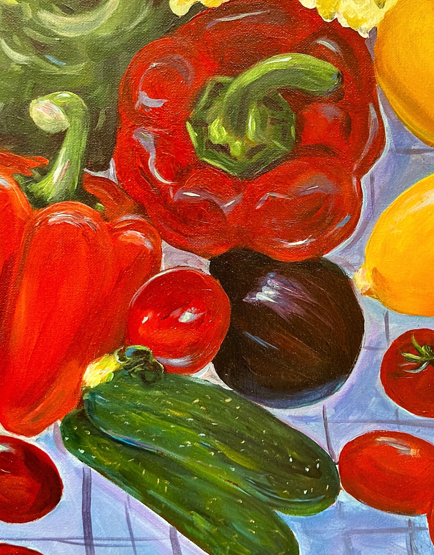Vibrant Harvest - Original Acrylic Painting , 16x20in