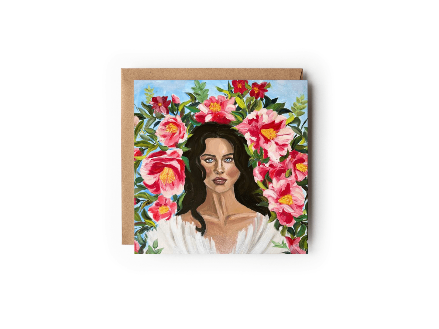 Greeting Card: "Camellias Muse"