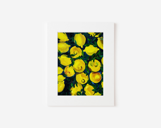 Matted Art Print - "Lemons"