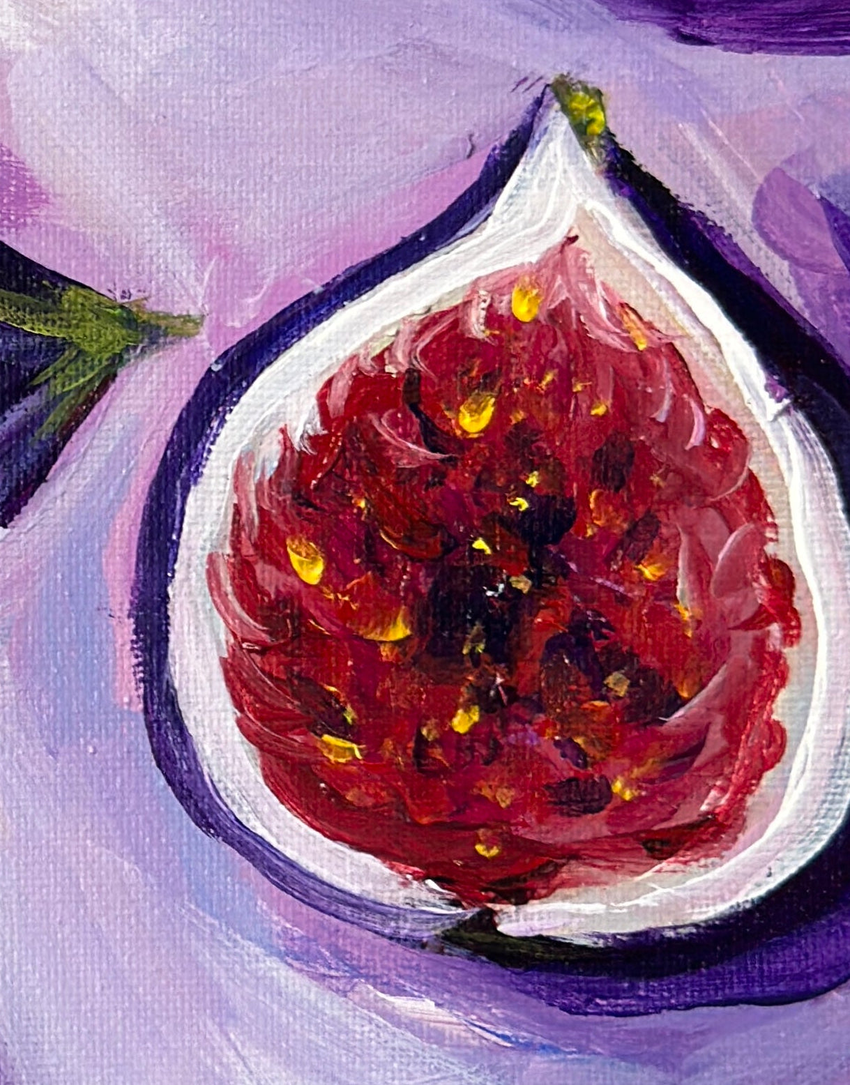 Lilac Fig - Original Acrylic Painting, 11x14in