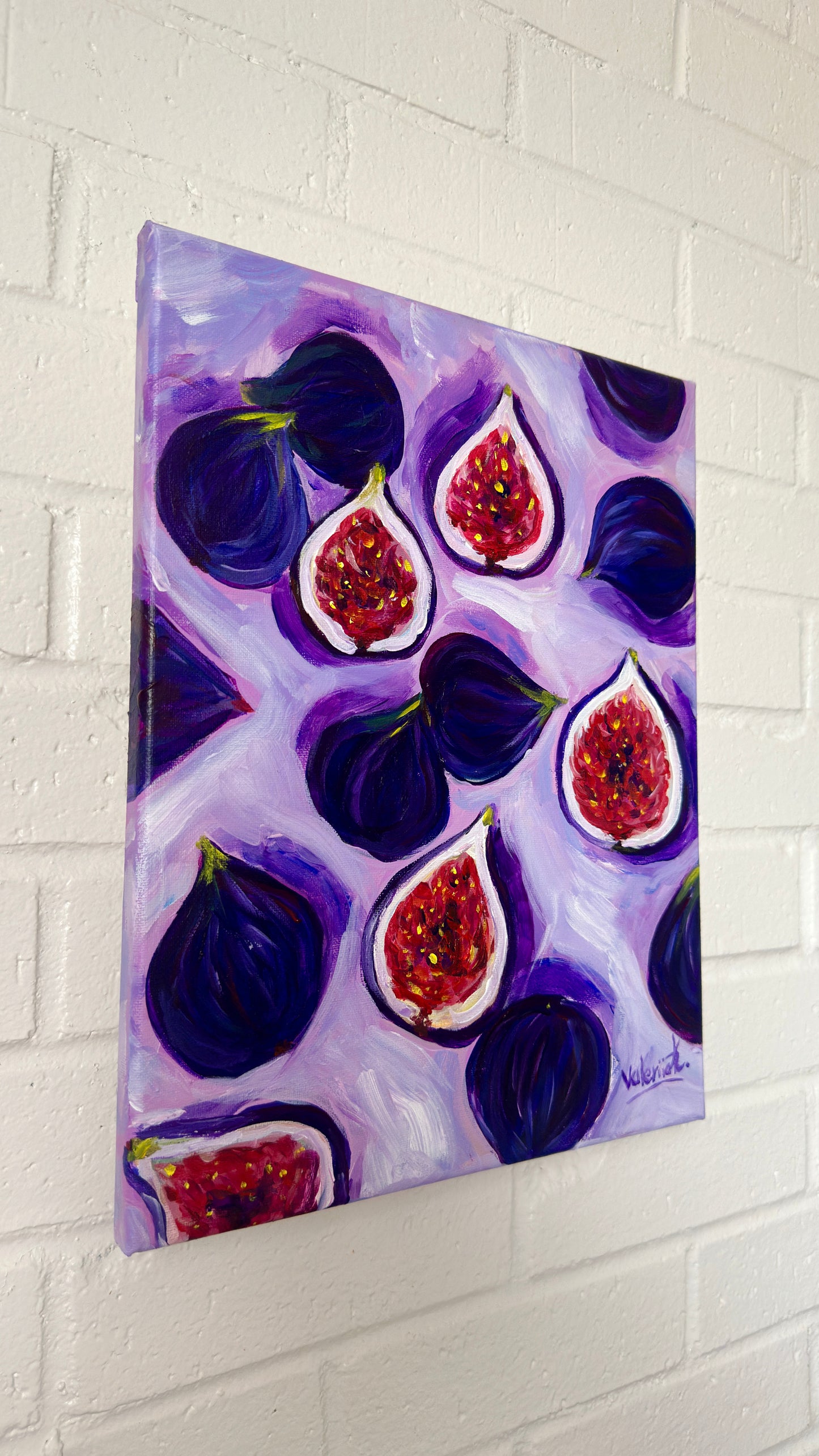 Lilac Fig - Original Acrylic Painting, 11x14in