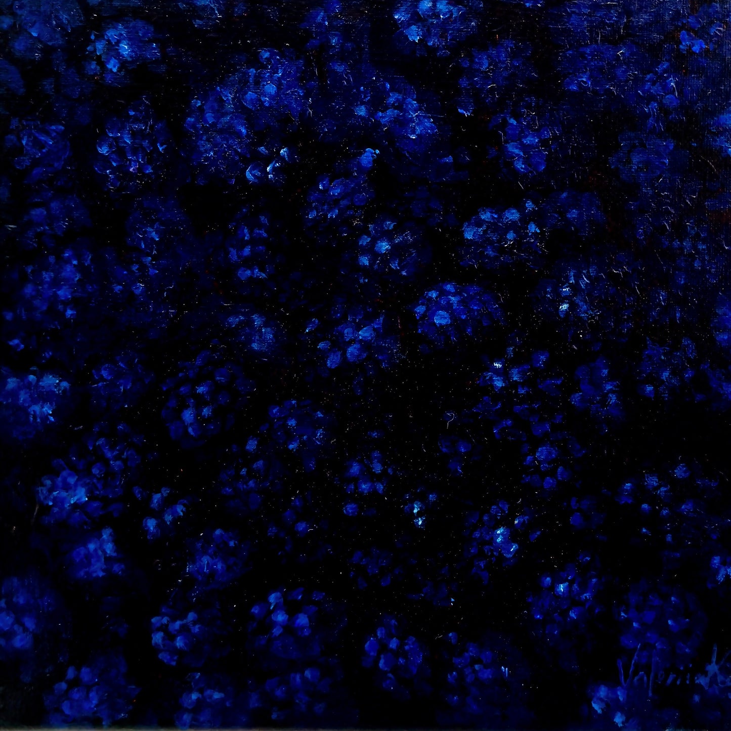 Blackberry Nightfall - Original Acrylic Painting, 12x12in