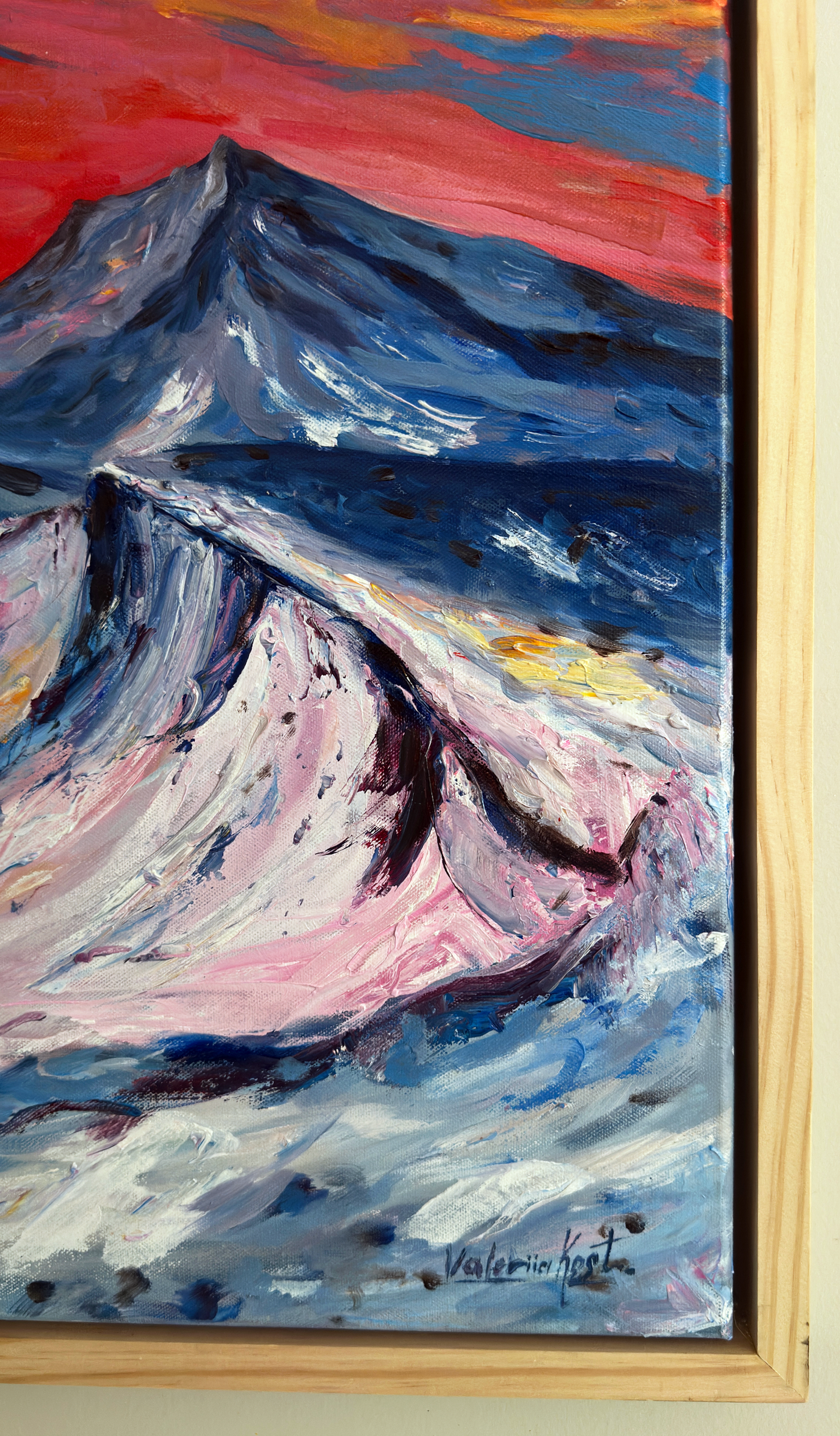CARPATHIAN MOUNTAINS, ORIGINAL OIL PAINTING, 36X24IN