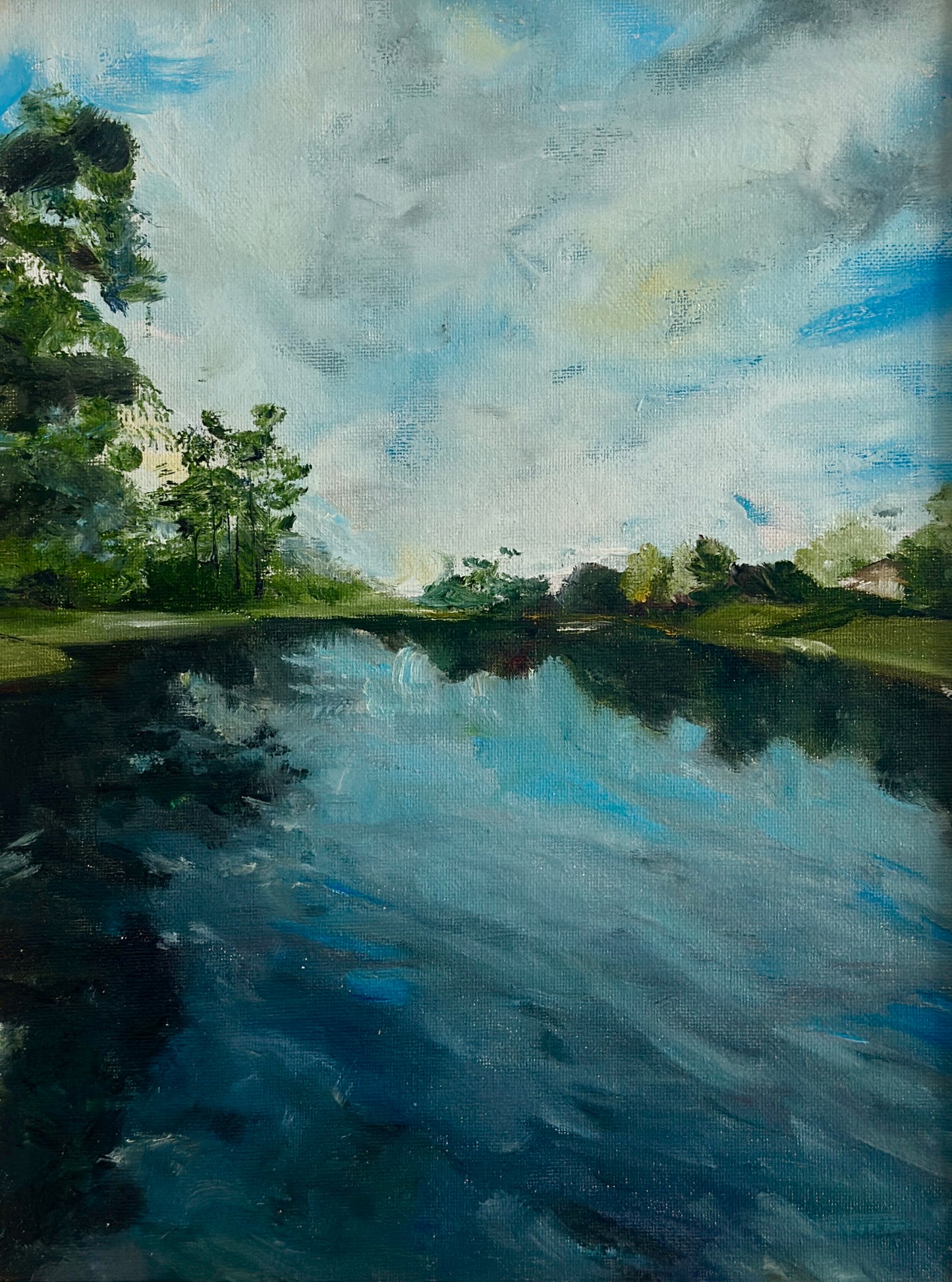 Prestwood Lake – Original Oil Etude, 11x14 in