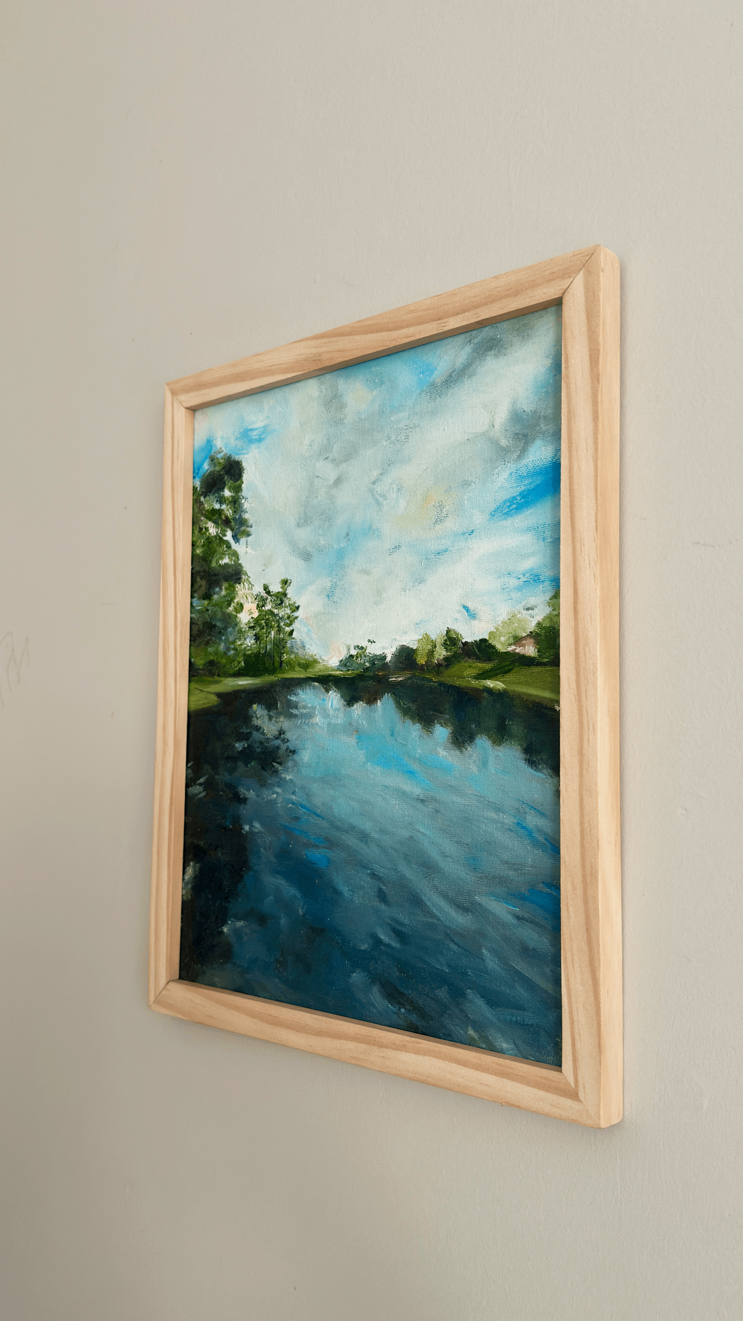 Prestwood Lake – Original Oil Etude, 11x14 in