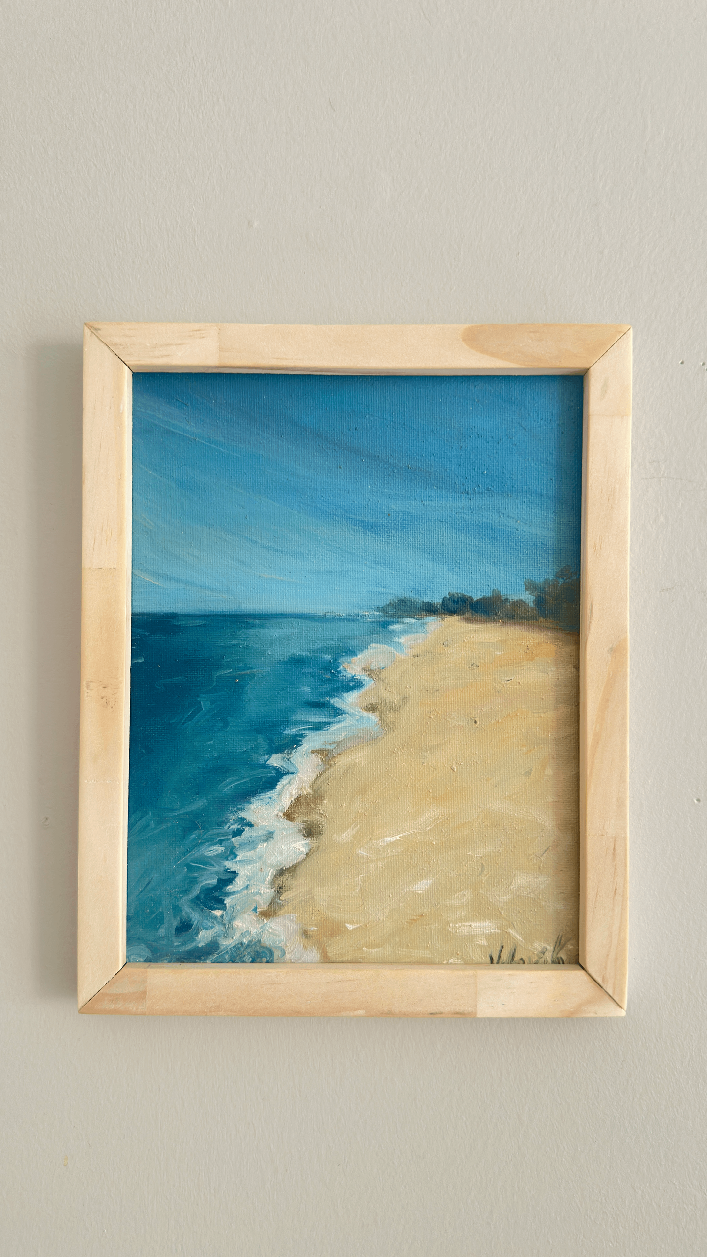 Seaside – Original Oil Etude, 7x8 in