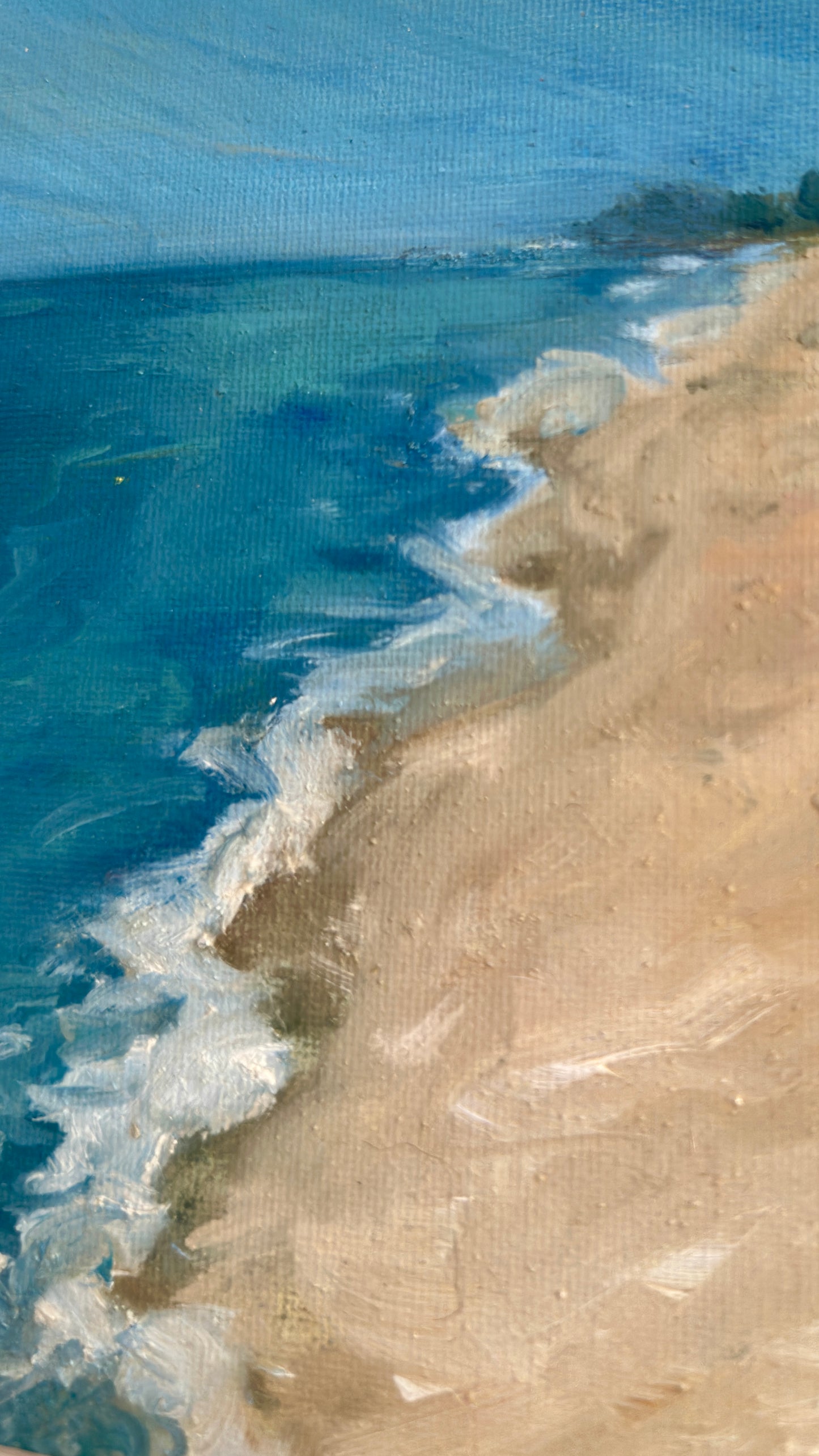 Seaside – Original Oil Etude, 7x8 in