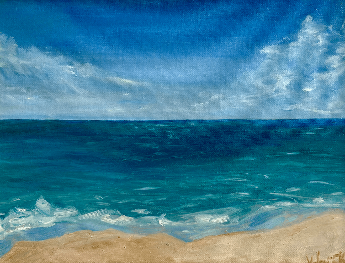 Waves – Original Oil Etude, 9x12 in