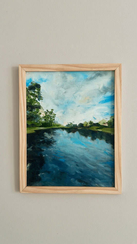 Prestwood Lake – Original Oil Etude, 11x14 in