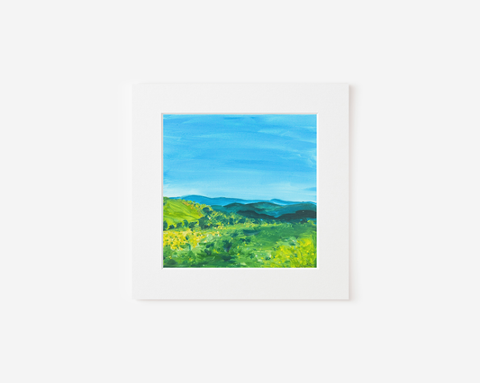 Matted Art Print - "Flag Ponds"