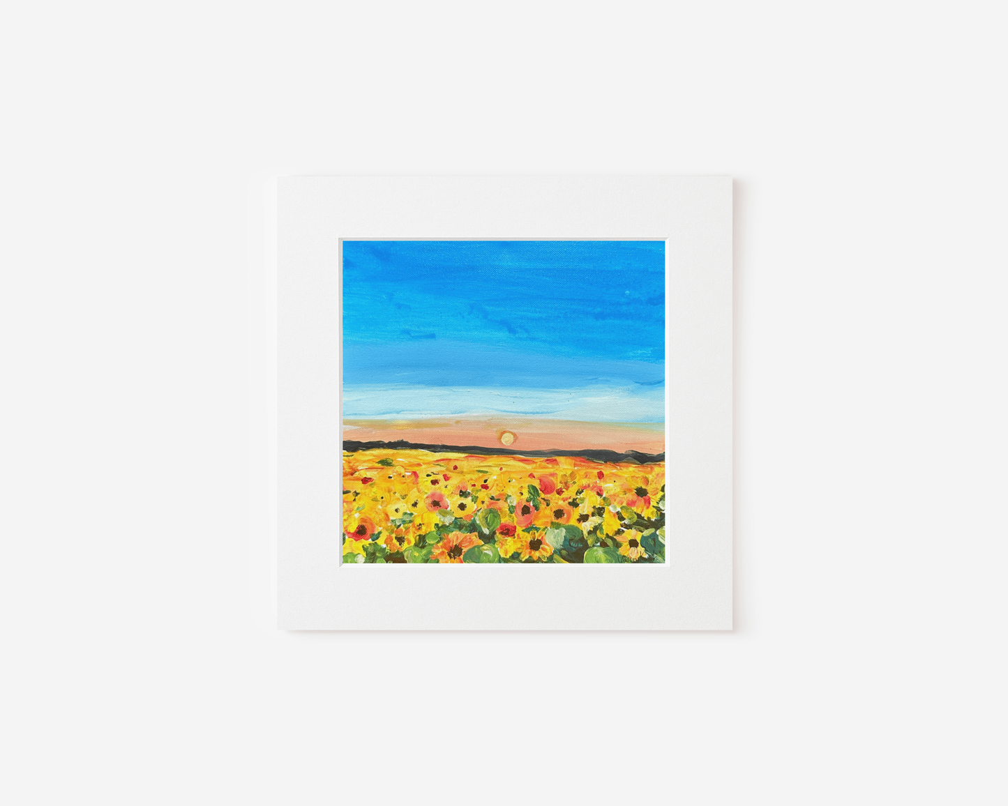 Matted Art Print - "Sunny Field"
