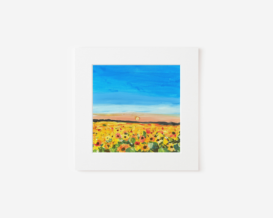 Matted Art Print - "Sunny Field"