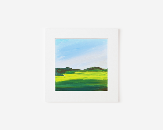 Matted Art Print - "Peaceful Mountains"