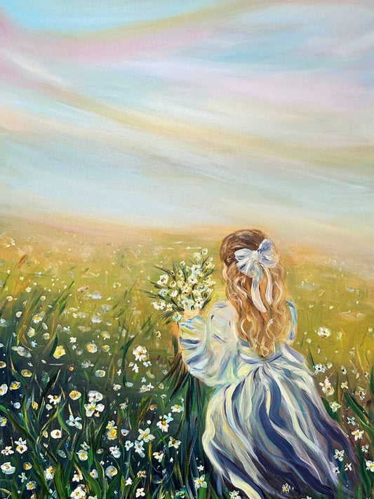 A PEACEFUL JOURNEY, ORIGINAL OIL PAINTING, 30X40 IN